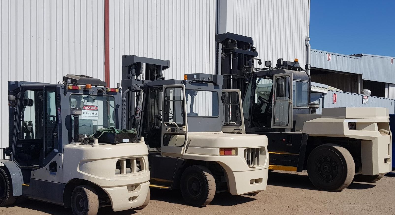 Forklifts unloading Absolute Blast Perth