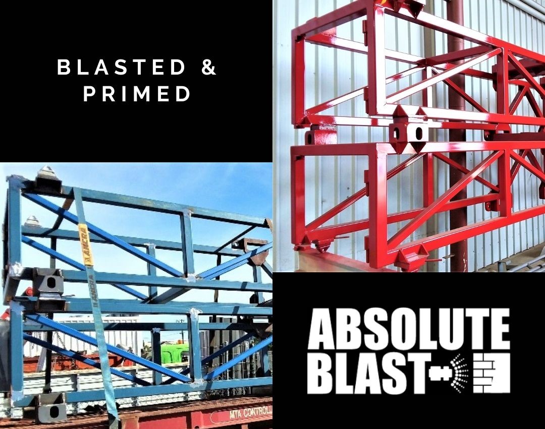 Before & After - Blasted & Primed at Absolute Blast Perth